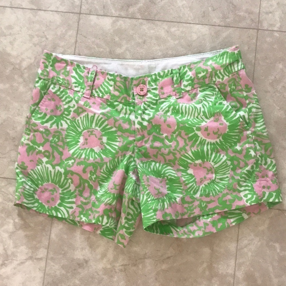𝅺lilly Pulitzer Green Callahan Shorts 0